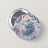 Dromerige kerst ornament Button (Voorkant /achterkant)