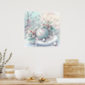 Dromerige kerst ornament Poster (Keuken)