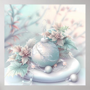 Dromerige kerst ornament Poster