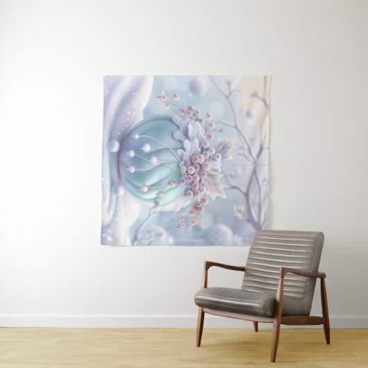 Dromerige Kerst Ornament Tapestry Wandkleed (In Situ (horizontaal))