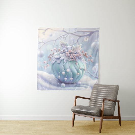 Dromerige Kerst Ornament Tapestry Wandkleed (In situ)