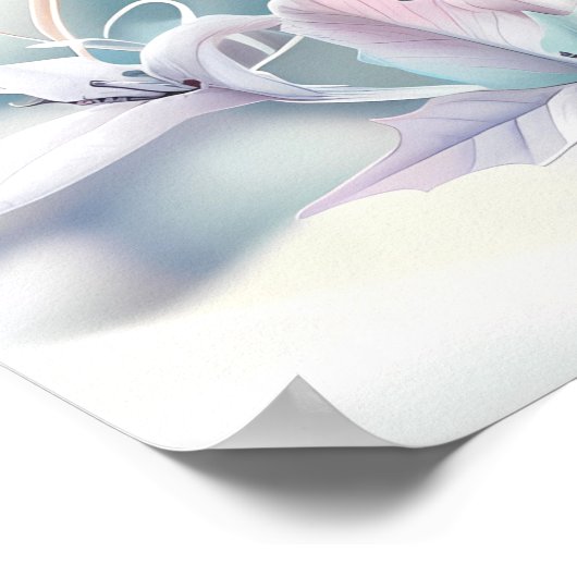 Dromerige kerst sneeuwpop Poster (Hoek)