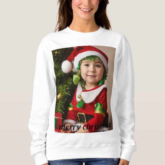 Dromerige kerst sweatshirt – Whimsical Watercloou (Voorkant)
