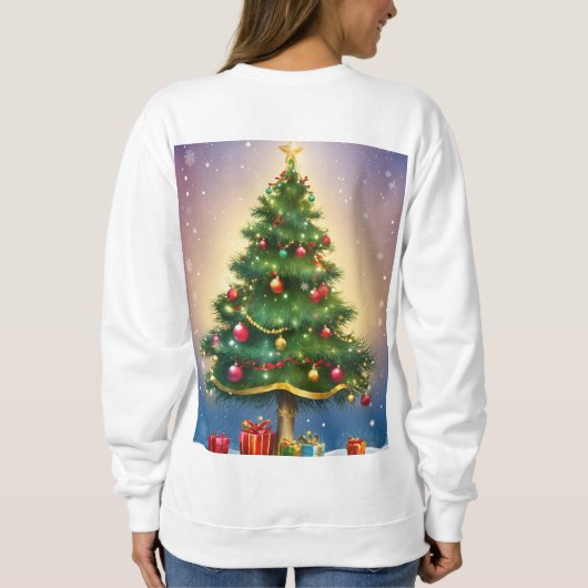 Dromerige kerst sweatshirt – Whimsical Watercloou (Achterkant)