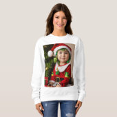Dromerige kerst sweatshirt – Whimsical Watercloou (Voorkant volledig)