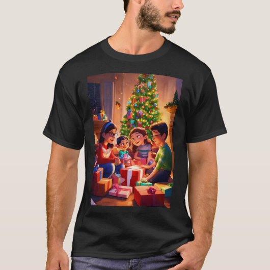 "Dromerige kerst Waterverf T-shirt" T-shirt (Voorkant)