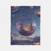 Dromerige kerstbel fleece deken (Voorkant)