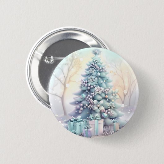Dromerige kerstboom Button (Voorkant /achterkant)