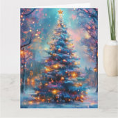 Dromerige Kerstboom in de Stad Kaart (Voorkant)