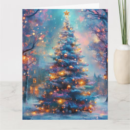 Dromerige Kerstboom in de Stad Kaart