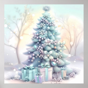 Dromerige kerstboom Poster