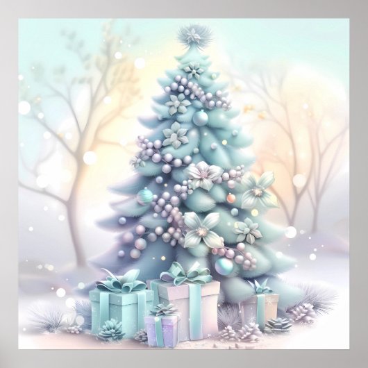 Dromerige kerstboom Poster (Voorkant)