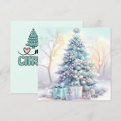Dromerige kerstboom Wenskaart (Voorkant / Achterkant)
