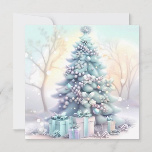 Dromerige kerstboom Wenskaart (Voorkant)