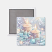 Dromerige kerstkaarsen magneet (Voorkant / Achterkant)
