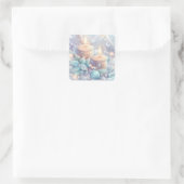 Dromerige kerstkaarsen Sticker (Tas)