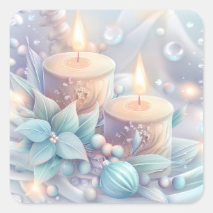 Dromerige kerstkaarsen Sticker