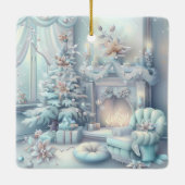 Dromerige kerstkamer Ornament (Achterkant)
