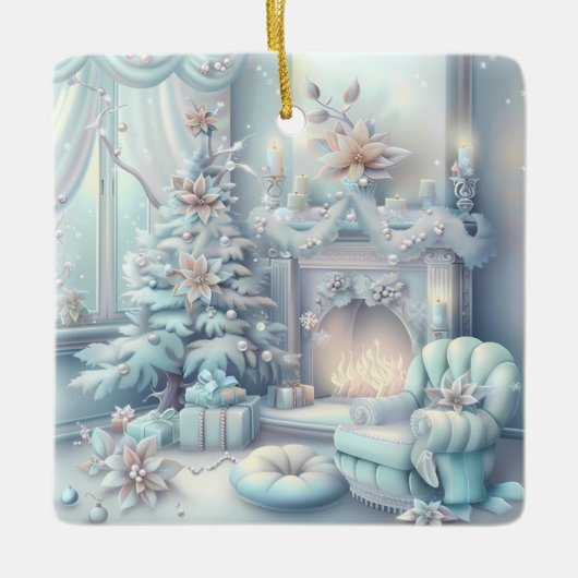 Dromerige kerstkamer Ornament (Voorkant)