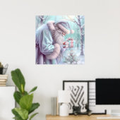 Dromerige Kerstman Poster (Thuiskantoor)