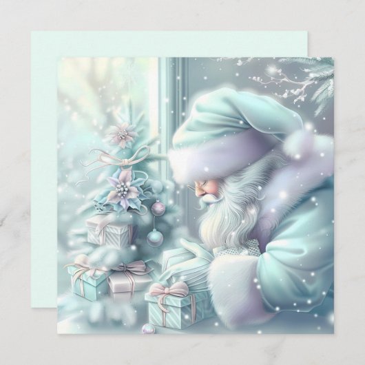 Dromerige Kerstman Wenskaart (Voorkant / Achterkant)