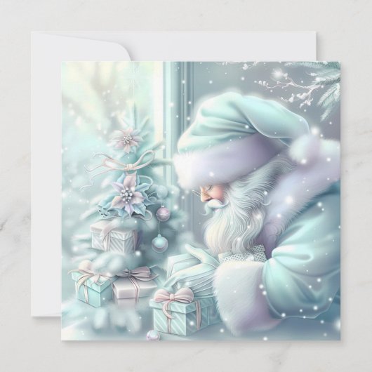 Dromerige Kerstman Wenskaart (Voorkant)