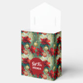 Dromerige Kerstmis Bloemen Patroon Bedankdoosjes (Geopend)