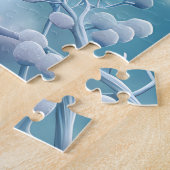 Dromerige Kerstmis Bloemen Puzzel (Zijkant)