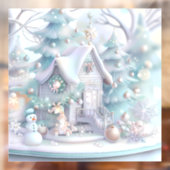 Dromerige Kerstmis Gingerbread House Window Cling Raamsticker (Vel 2)