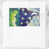 dromerige kikker rechthoekige sticker (Tas)