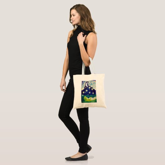 dromerige kikker tote bag (Voorkant (model))