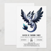 Dromerige Kinder drakenverjaardag Kaart (Voorkant / Achterkant)