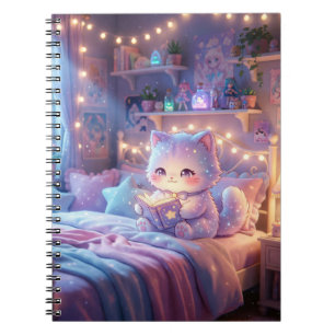Dromerige Kitten Kawaii Spiraal Notebook Notitieboek