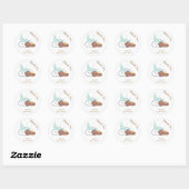 Dromerige kleine Beer cloud Baby shower dank u Ronde Sticker (Vel)