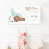 Dromerige kleine Beer Cloud Baby shower Welkom Spandoek (Insitu)