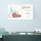 Dromerige kleine Beer Cloud Baby shower Welkom Spandoek (Beurs)