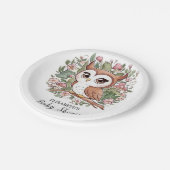 Dromerige kleine uil Baby shower Papieren Bordje (Gekanteld)