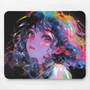 Dromerige kleur Splash Anime Girl Muismat