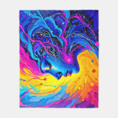 Dromerige kleurrijke Abstracte vrouw Fleece Deken (Voorkant)