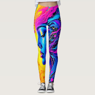 Dromerige kleurrijke Abstracte vrouw Leggings