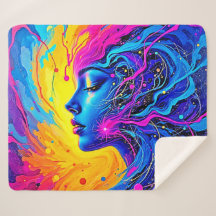 Dromerige kleurrijke Abstracte vrouw