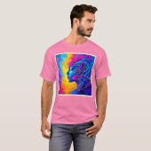 Dromerige kleurrijke Abstracte vrouw T-shirt (Voorkant volledig)