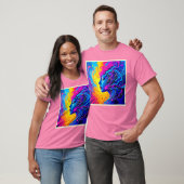 Dromerige kleurrijke Abstracte vrouw T-shirt (Unisex)