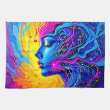 Dromerige kleurrijke Abstracte vrouw