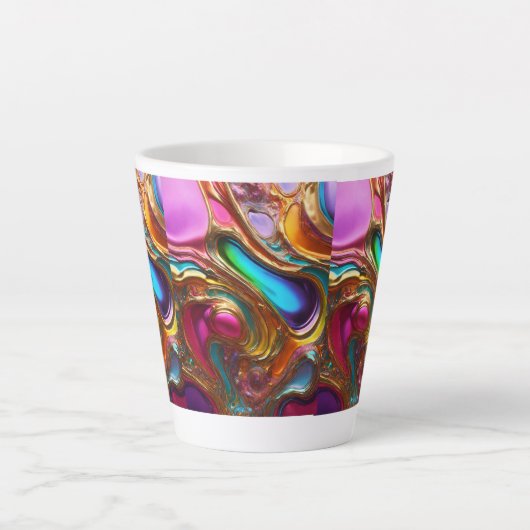 Dromerige kleurrijke latte Mok (Voorkant)