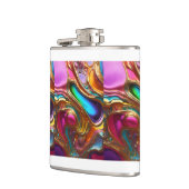 Dromerige kleurrijke vinyl-verpakte kolf heupfles (Links)