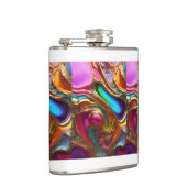 Dromerige kleurrijke vinyl-verpakte kolf heupfles (Rechts)