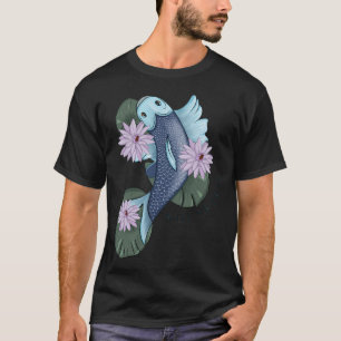 Dromerige Koi Lotus Vis Illustratie T-shirt