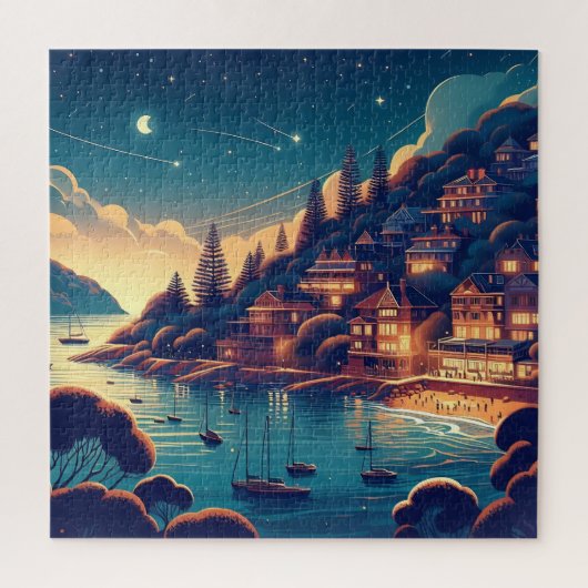 Dromerige Kustnacht Legpuzzel (Verticaal)