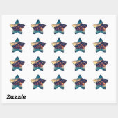 Dromerige Kustnacht Ster Sticker (Vel)